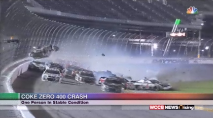 NASCAR S Coke Zero 400 In Daytona Ends In Horrific Crash WCCB