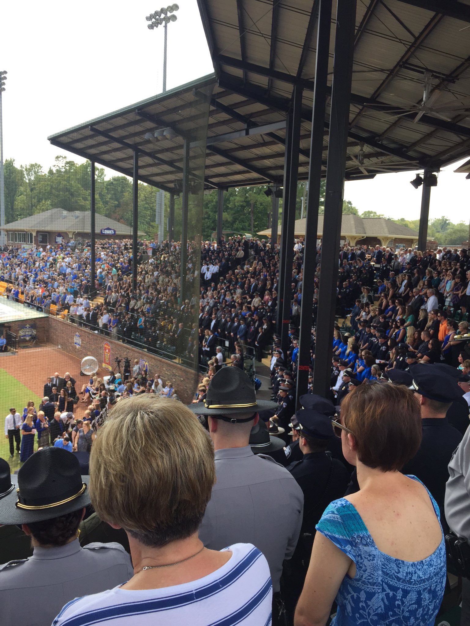 Funeral For Fallen Shelby Officer Time Brackeen Photo By WCCB S Amy