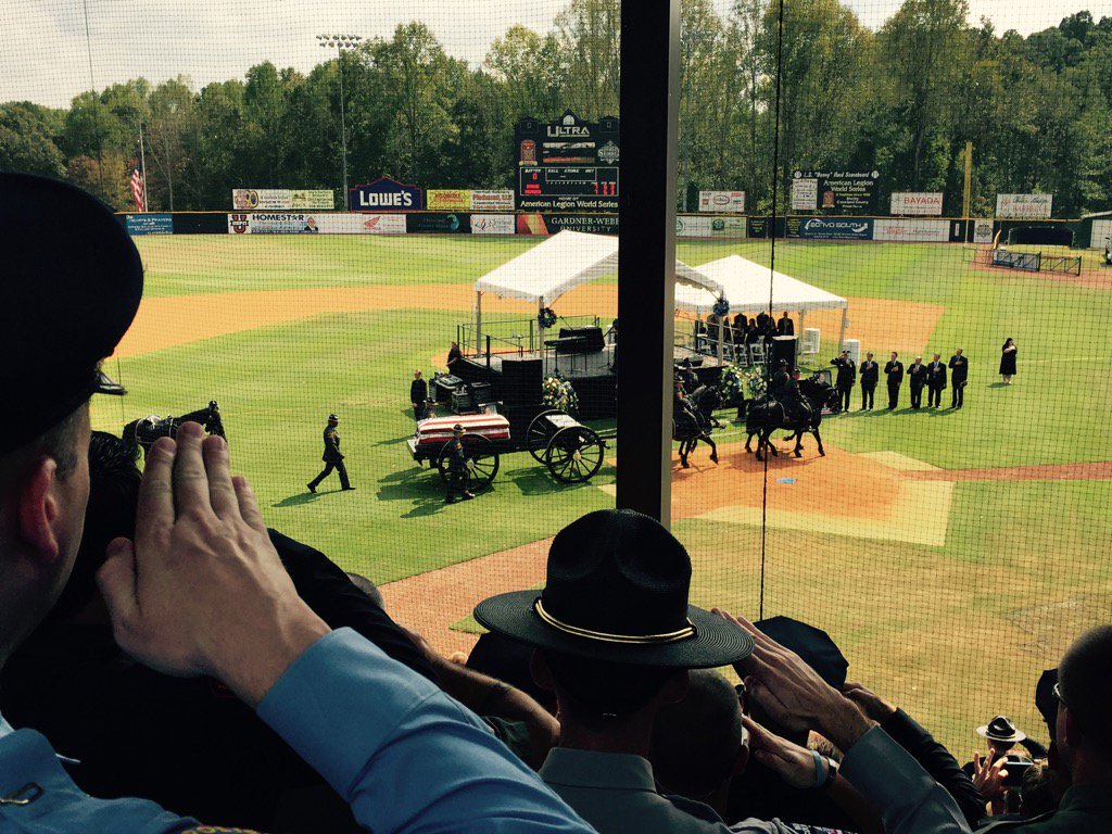 Funeral For Fallen Shelby Officer Time Brackeen Photo By Wccb S Amy