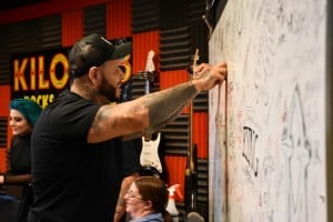 Tommy Vext Signing The Board