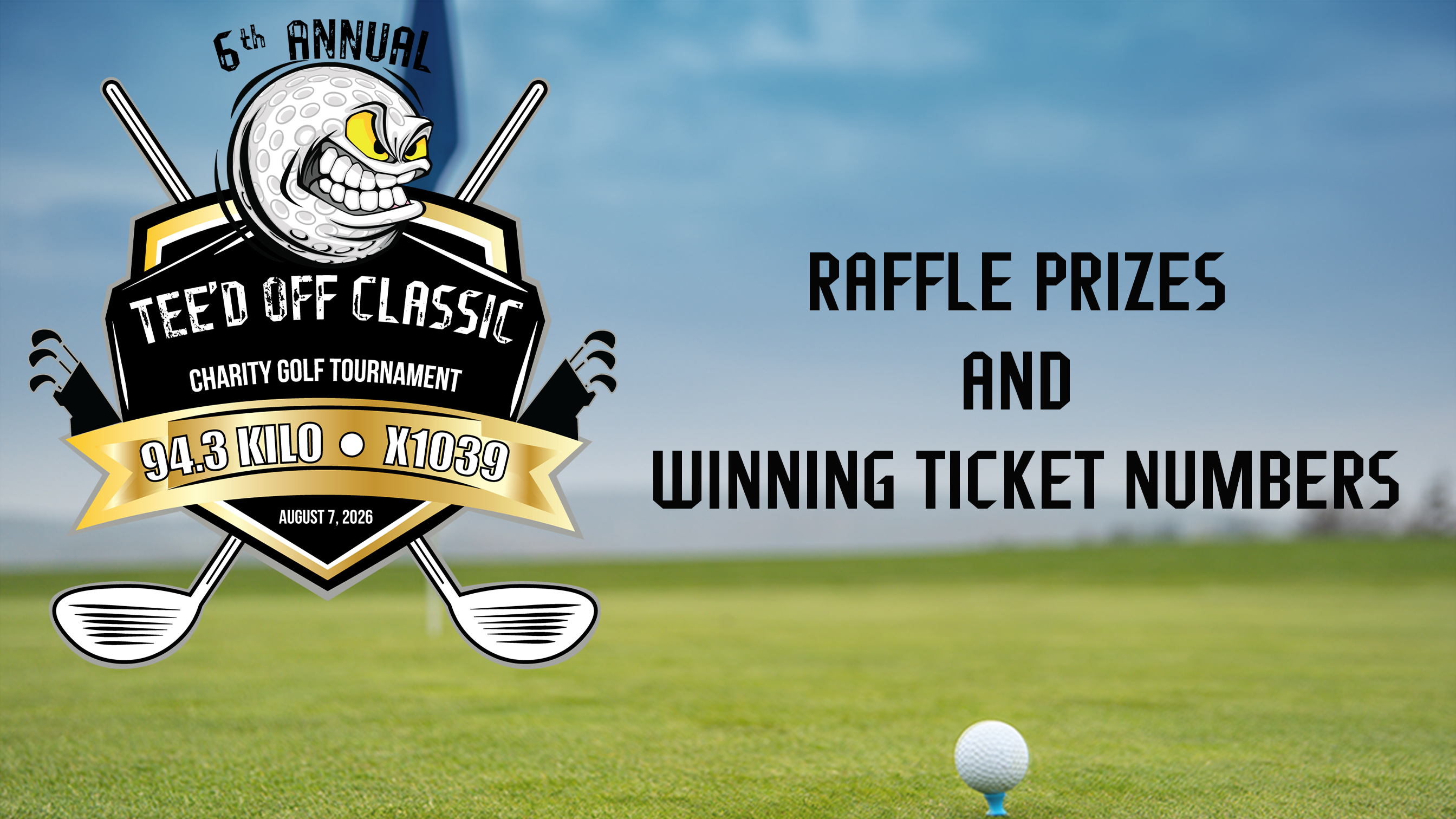 Golf Tourney Raffle Prize Graphic Header For App 2026