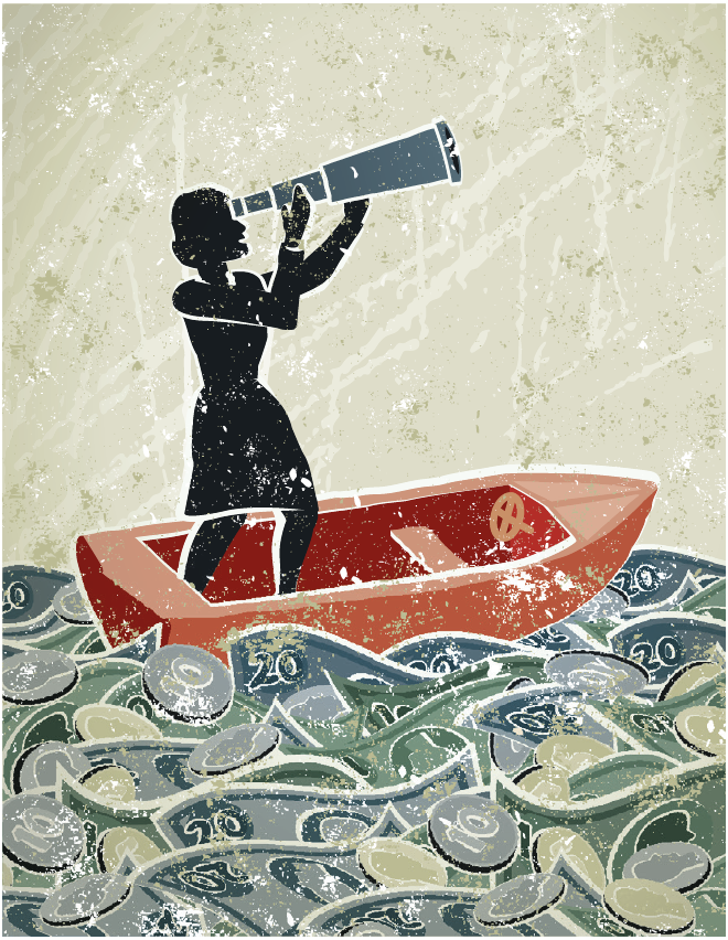 Women Financial Power Illustration
