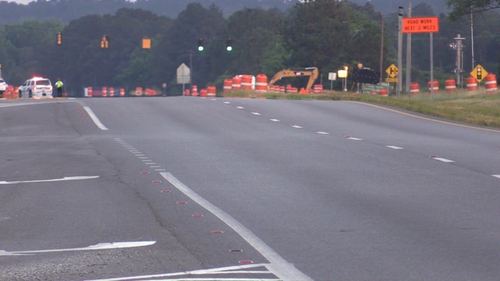Highway 247 gas line break