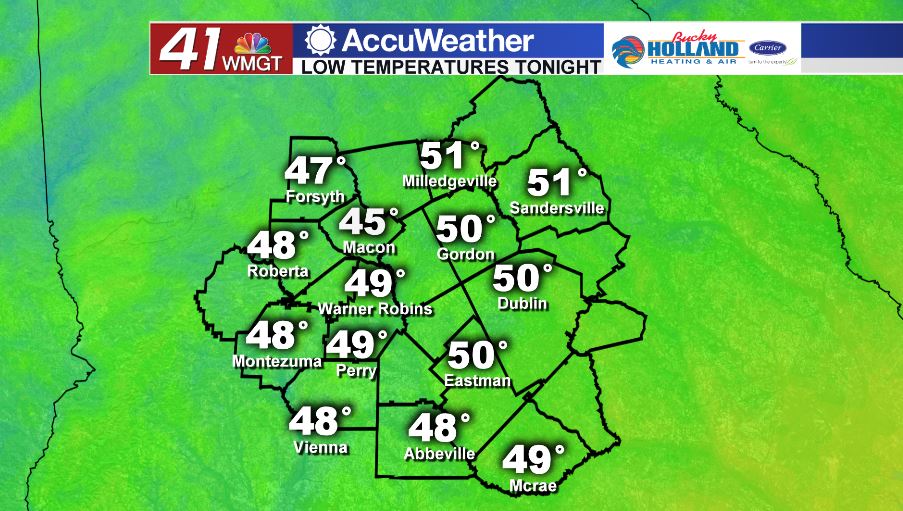 Dry air will move away as we head into the weekend - 41NBC News | WMGT-DT