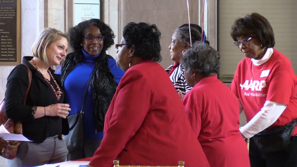 The AARP certified Macon-Bibb as an age-friendly community Tuesday at the Terminal Station.