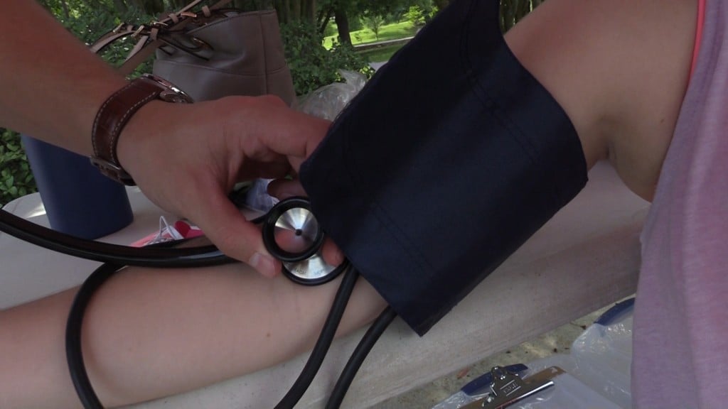Blood pressure screening.