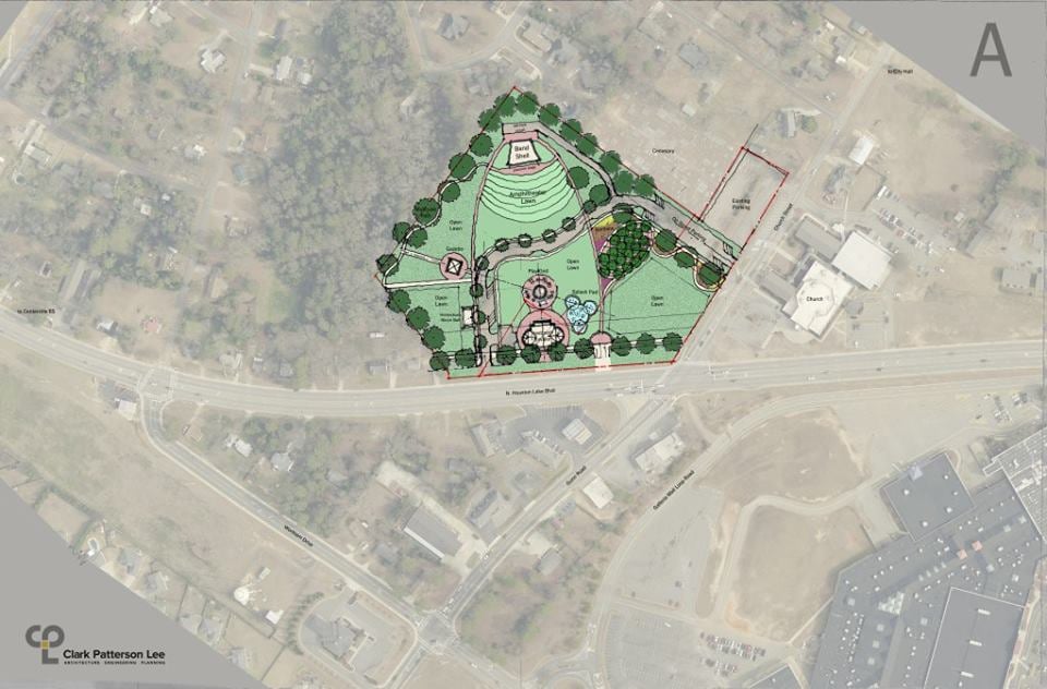 Centerville Center Park designs for downtown park.