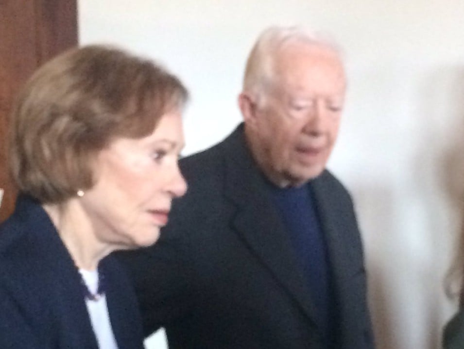 President Jimmy Carter and wife Rosalynn discuss life at event in Plains