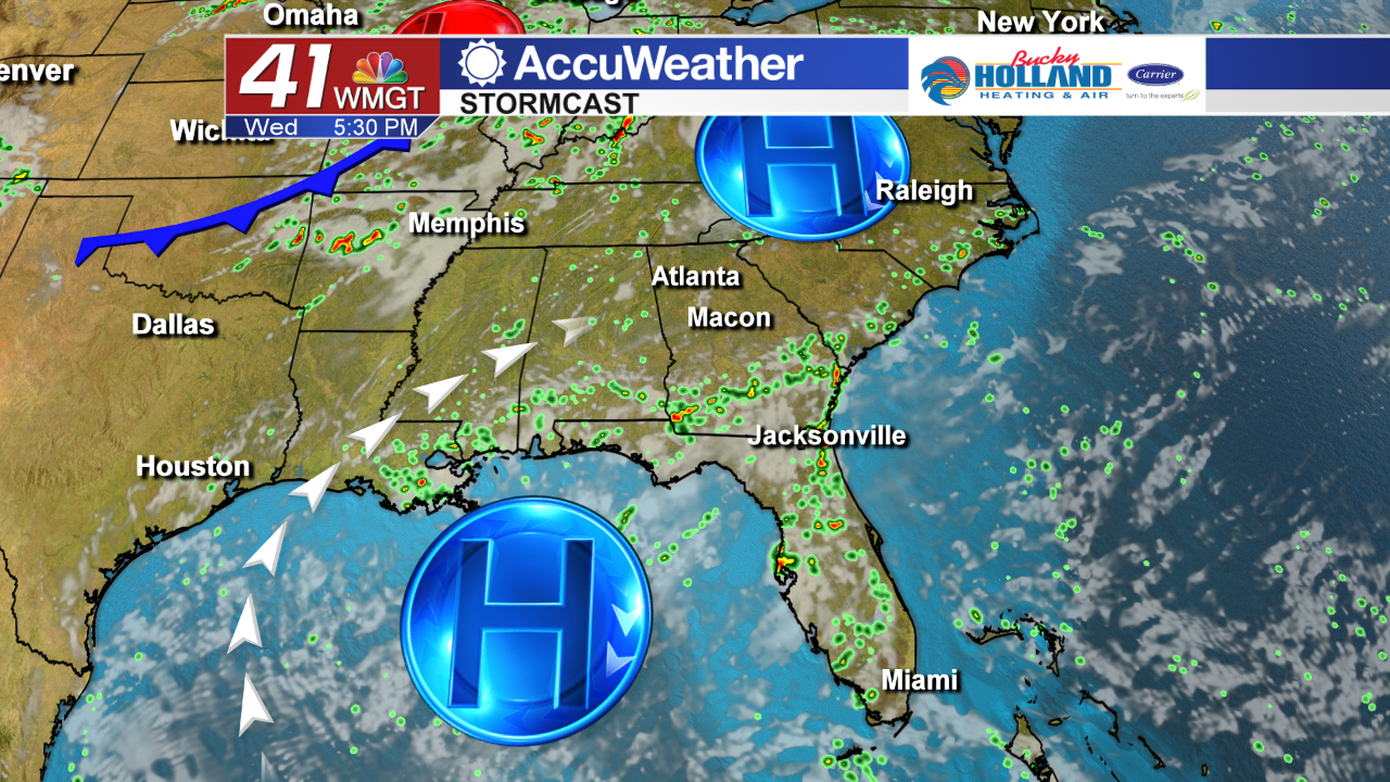 Humidity increases in Middle Georgia, wetter weather on the way - 41NBC ...