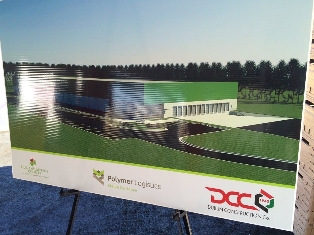 Mark up of what the Polymer Logistics building will look like.