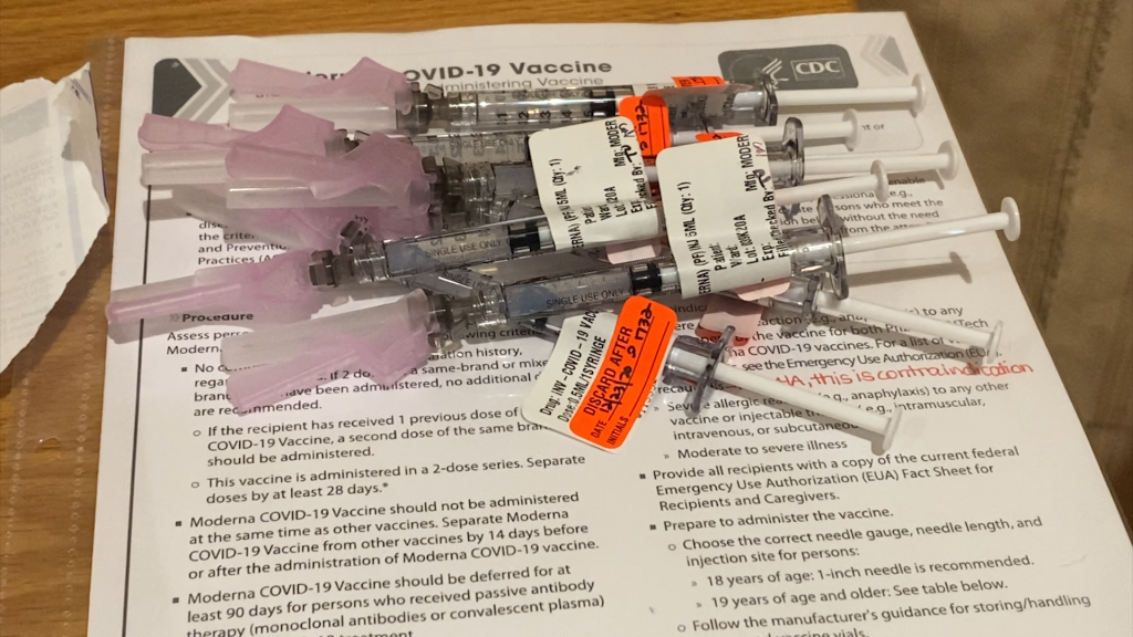 The vaccine was given to Residents and Health care workers