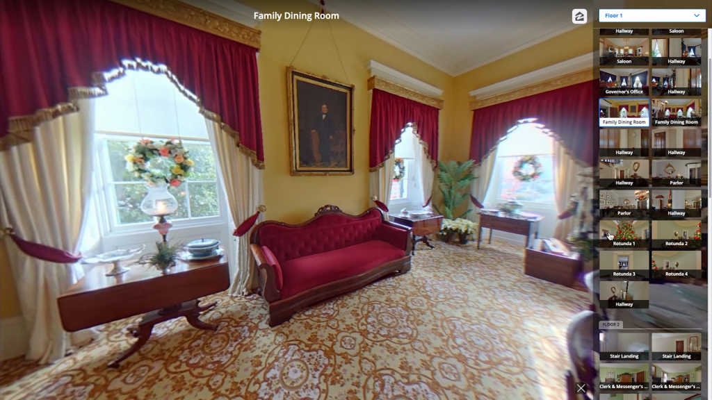 People can tour the Mansion through Zillow