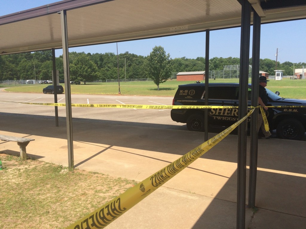 Twiggs County High School crime scene. GBI investigating possible murder-suicide.