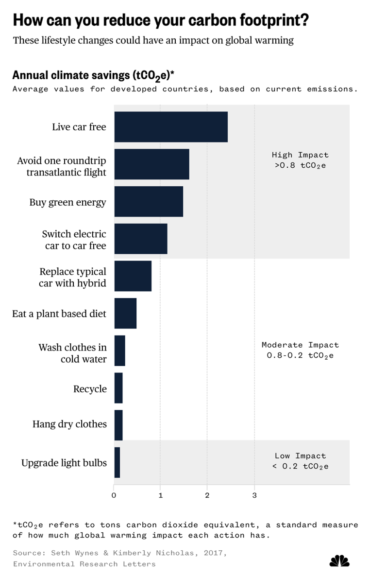 How can you reduce your carbon footprint?