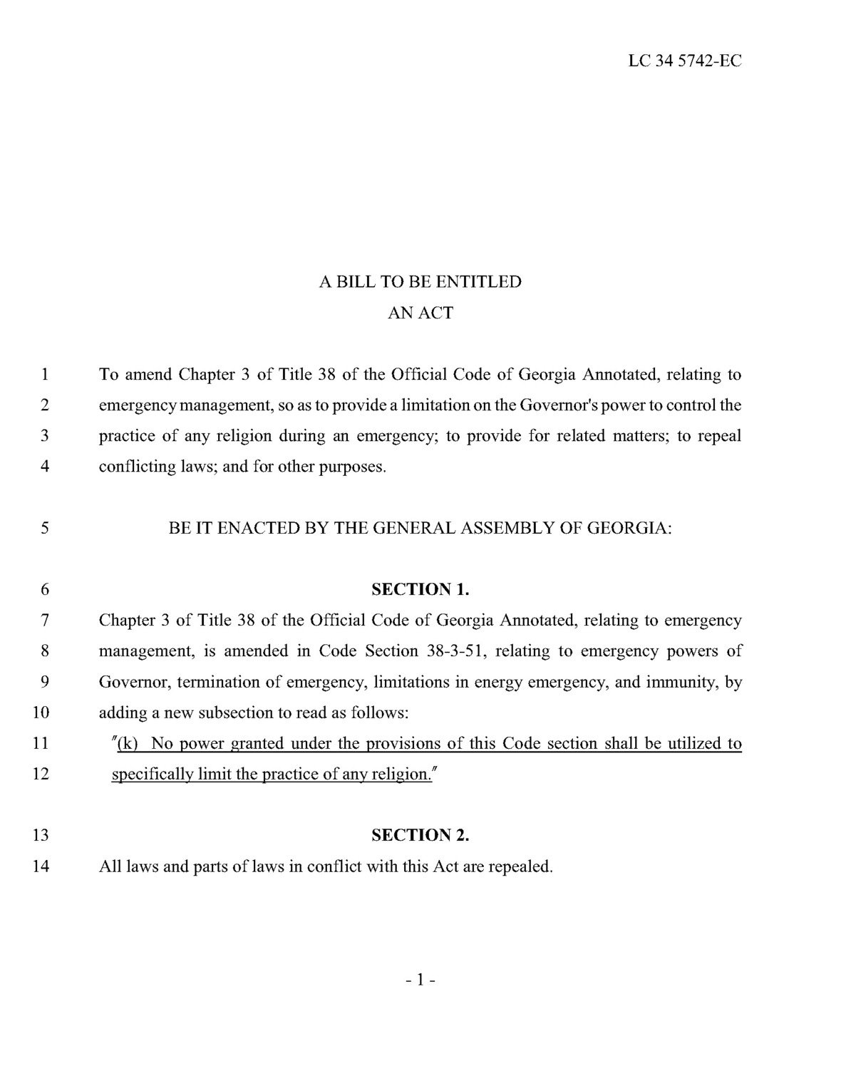 Faith Protection Act