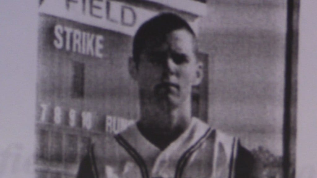 Josh Reddick is seen in a MGC baseball program from the mid-2000s.