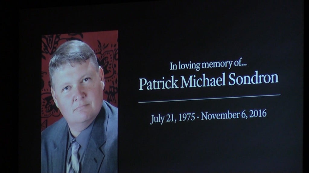 Sgt. Patrick Sondron was remembered Thursday at his funeral at Southside Baptist Church in Warner Robins.