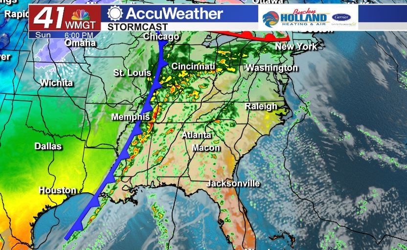 Rain and storms move into Middle Georgia for the weekend. - 41NBC News ...