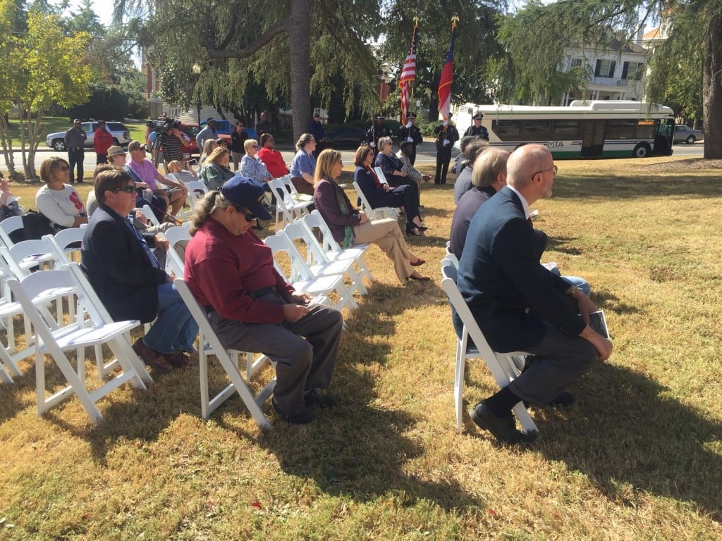 More than 50 people joined Middle Georgia State University and Macon-Bibb County Friday to honor veterans.