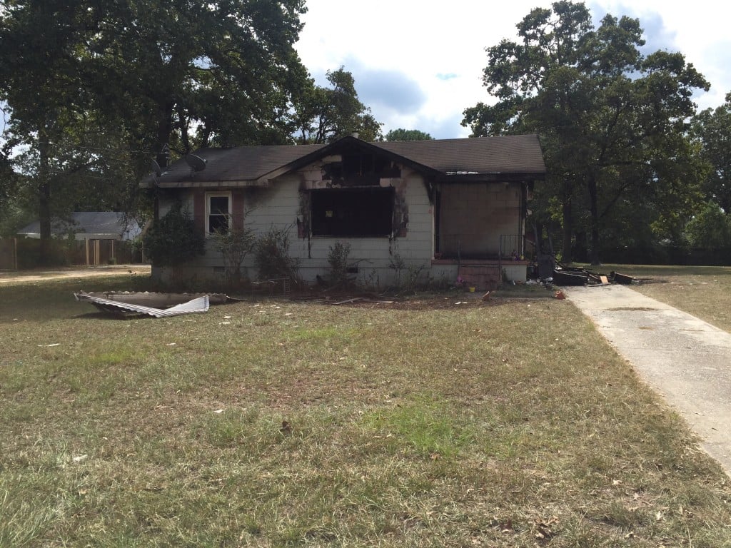 A fire destroyed a house on Sunset Drive in Warner Robins Monday morning.