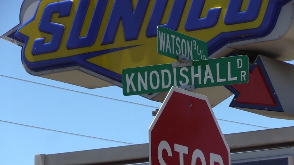 A man was hit and killed by a car early Monday morning near the corner of Watson Boulevard and Knodishall drive.
