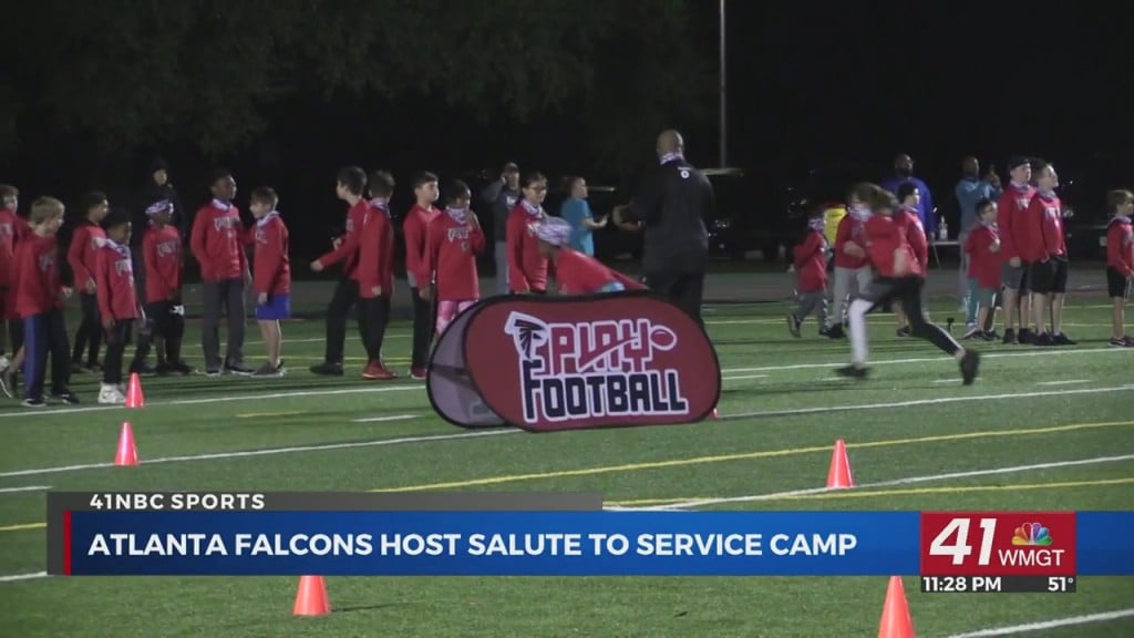 Atlanta Falcons Host Salute To Service Youth Camp In Warner Robins