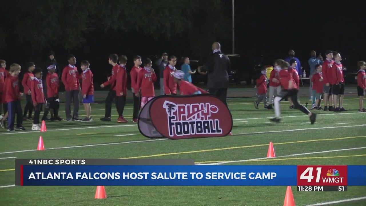 Atlanta Falcons host Salute to Service Youth Camp in Warner Robins