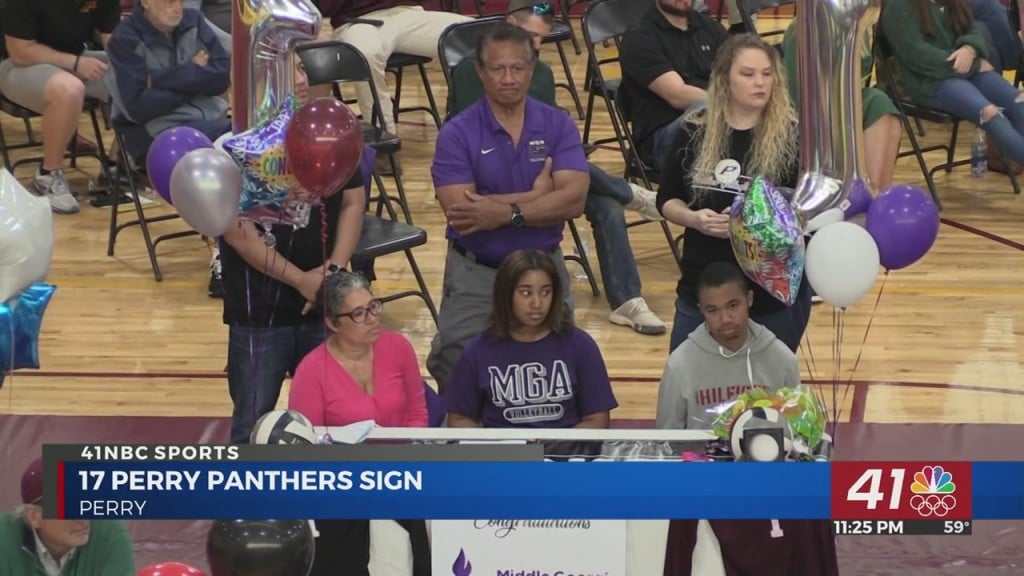 18 Perry Panthers Sign Their Nli To Continue Their Athletic Careers