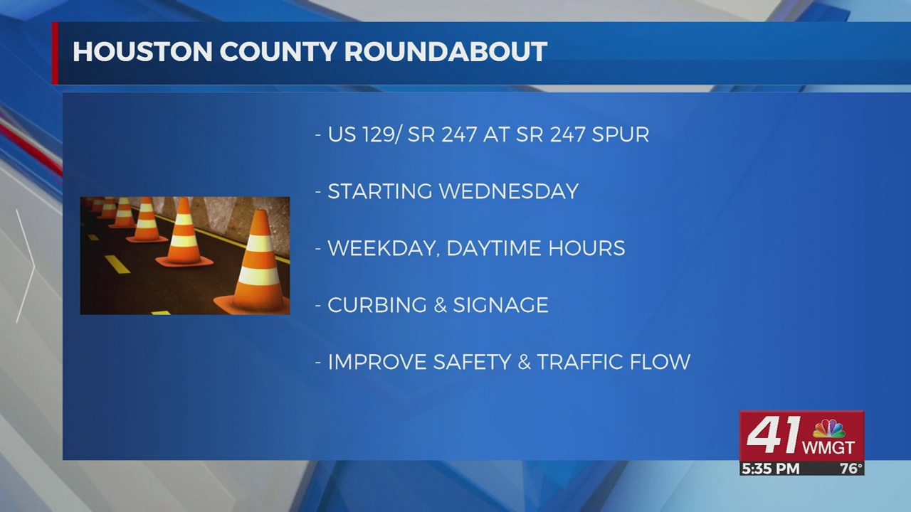 New roundabout coming to Houston County, lane closures to occur - 41 NBC News