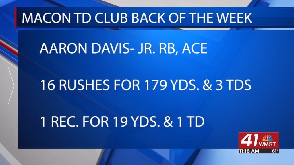 Week 11 Macon Touchdown Club Players Of The Week
