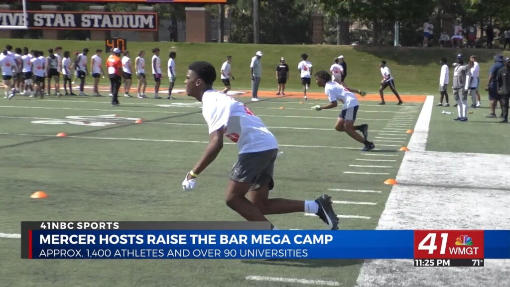 Approximately 1,400 Athletes Attend Mercer Football's Raise The Bar Mega Camp