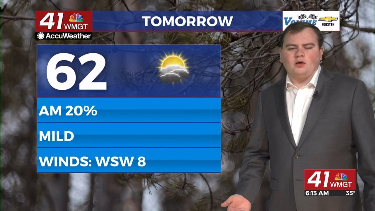 Rain moves in tonight - 41NBC News | WMGT-DT