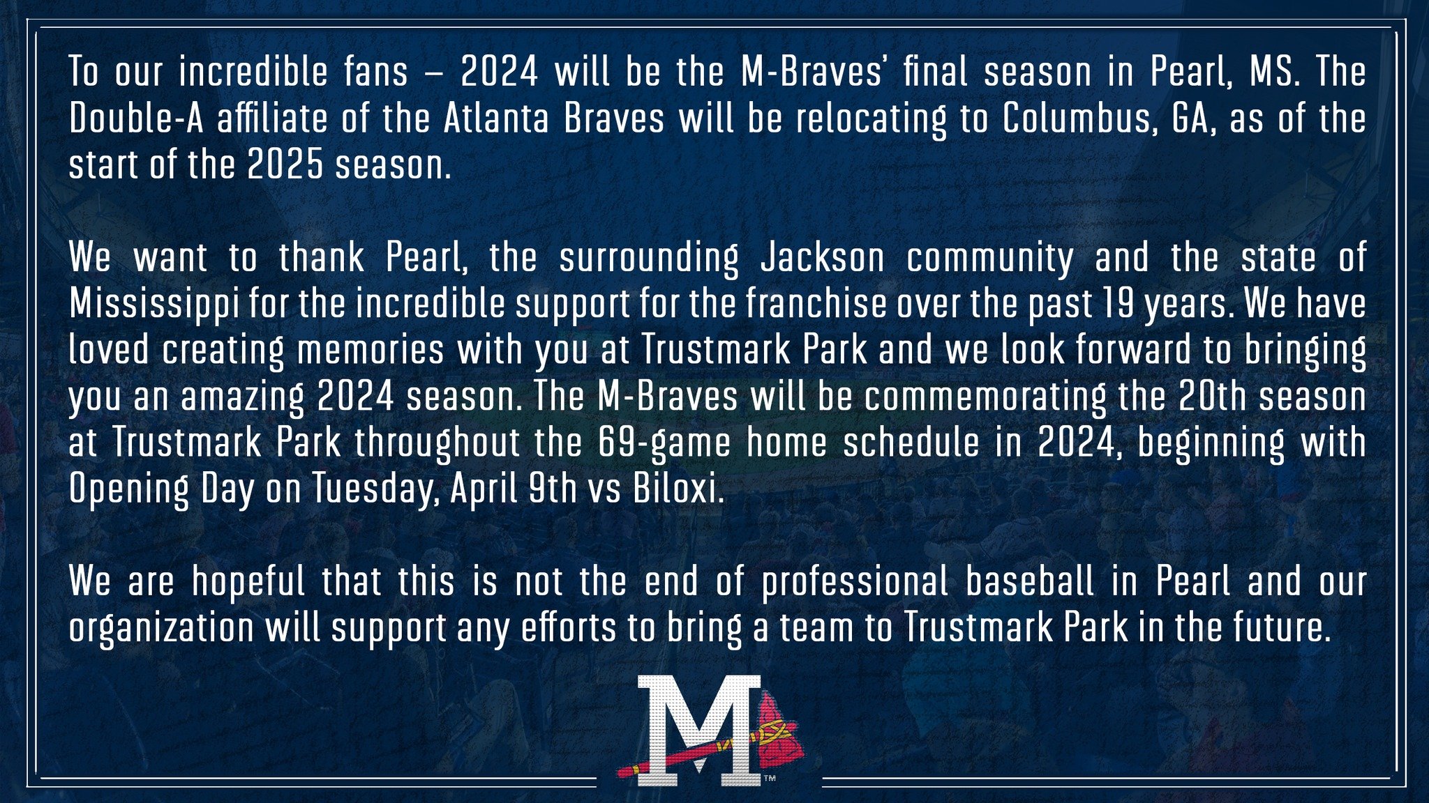 Mississippi Braves moving to Georgia for 2025 season - BreezyNews