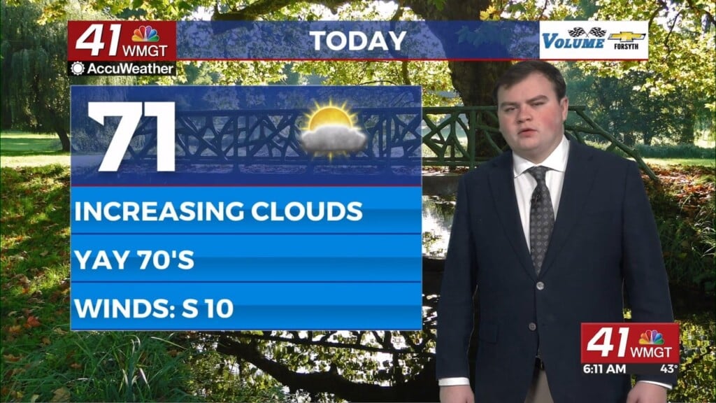 Temperatures In The 70's With Increasing Clouds Today