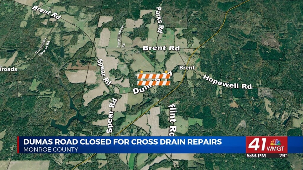 Monroe County Board Of Commissioners Is Telling Drivers To Stay Off Dumas Road