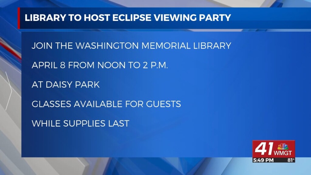 Washington Memorial Library Is Holding Their Very Own Eclipse Viewing Party