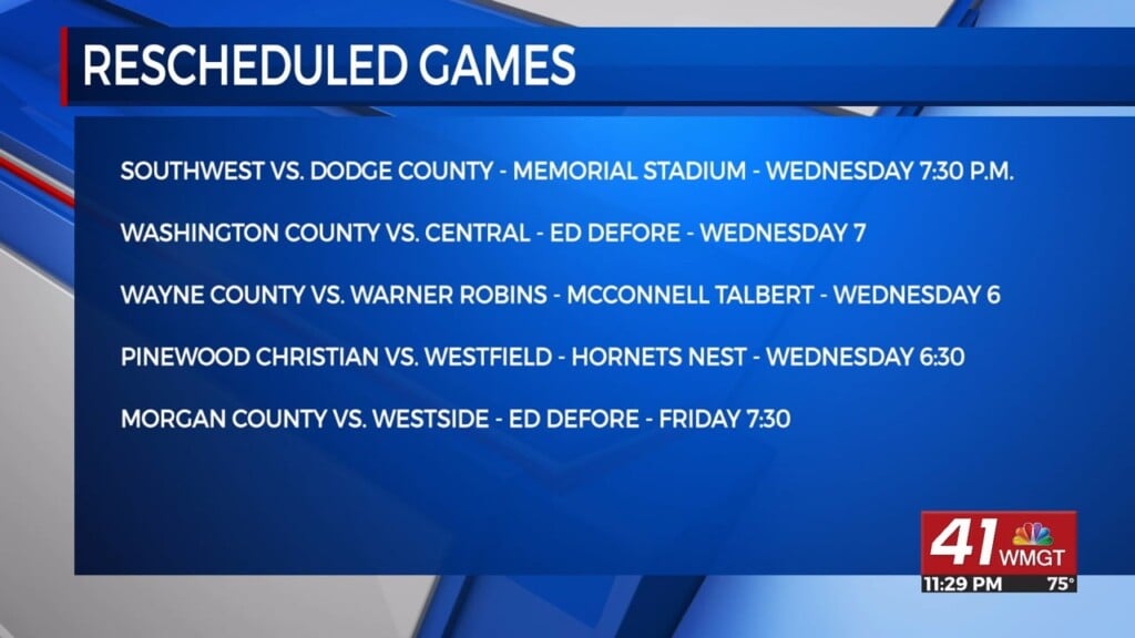 Rescheduled Games For Week 7