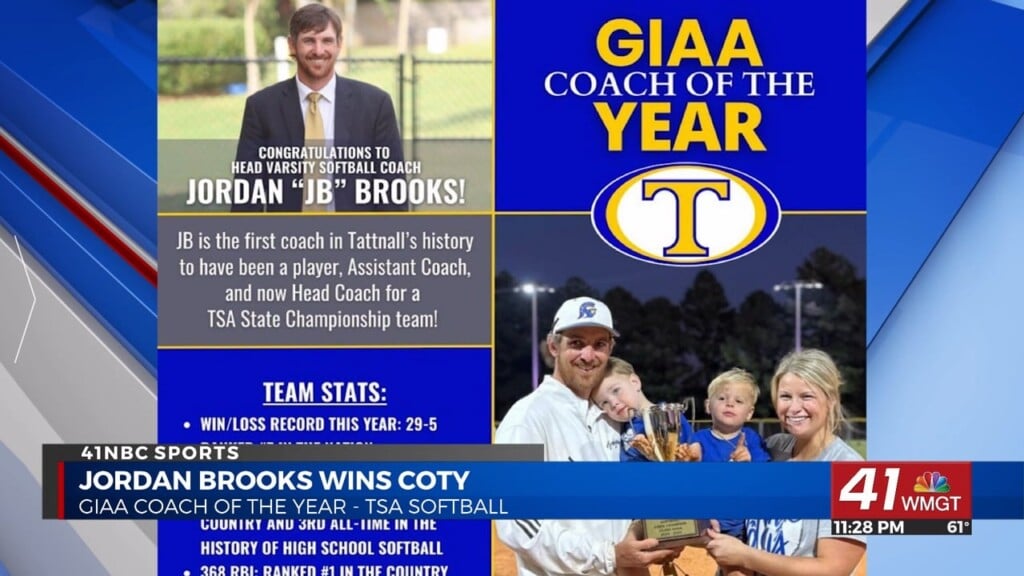 Giaa Announced Tattnall Square Academy Girl's Softball Head Coach Jordan Brooks As The Recipient Of Their Coach Of The Year Award