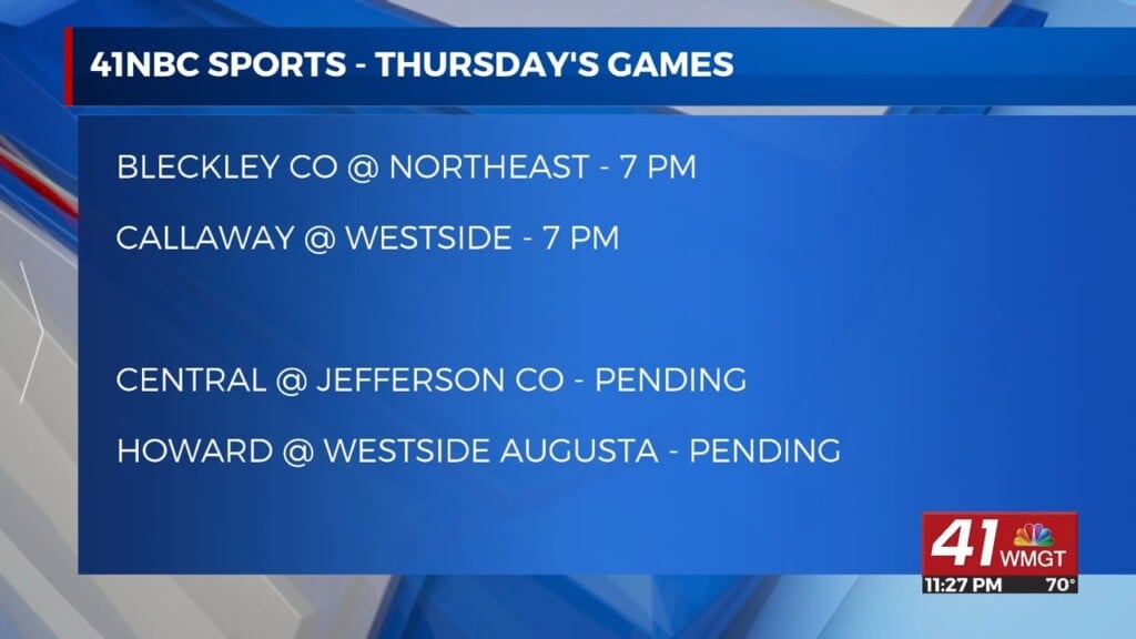 Highschool Football Games Scheduled For Thursday