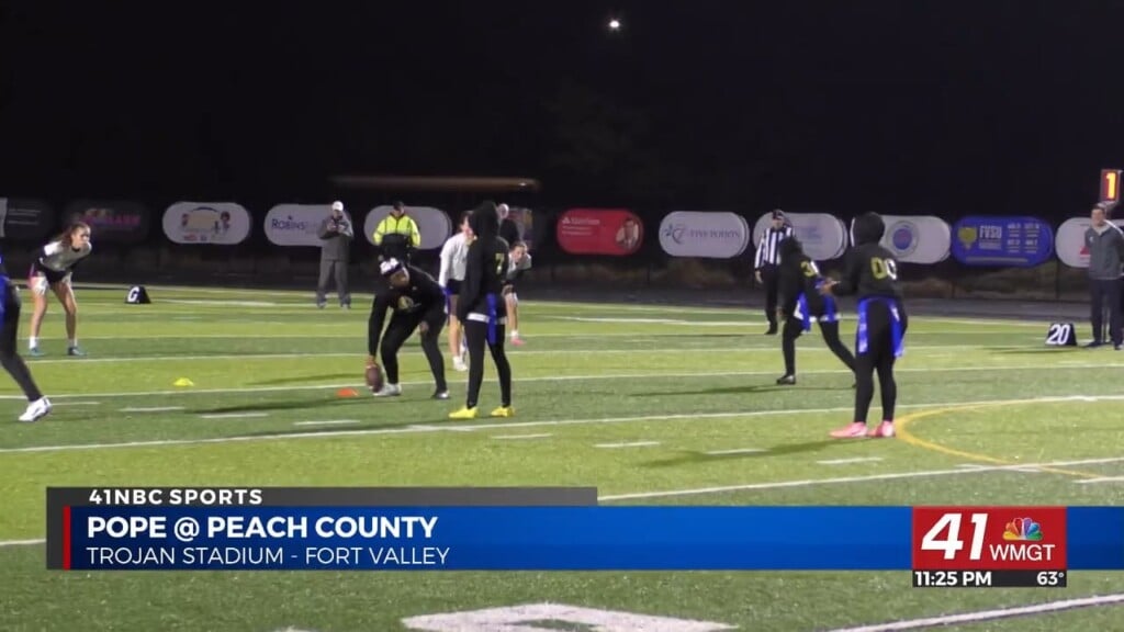 Peach County Lady Trojans Hosts Pope Lady Greyhounds In Flag Football Action