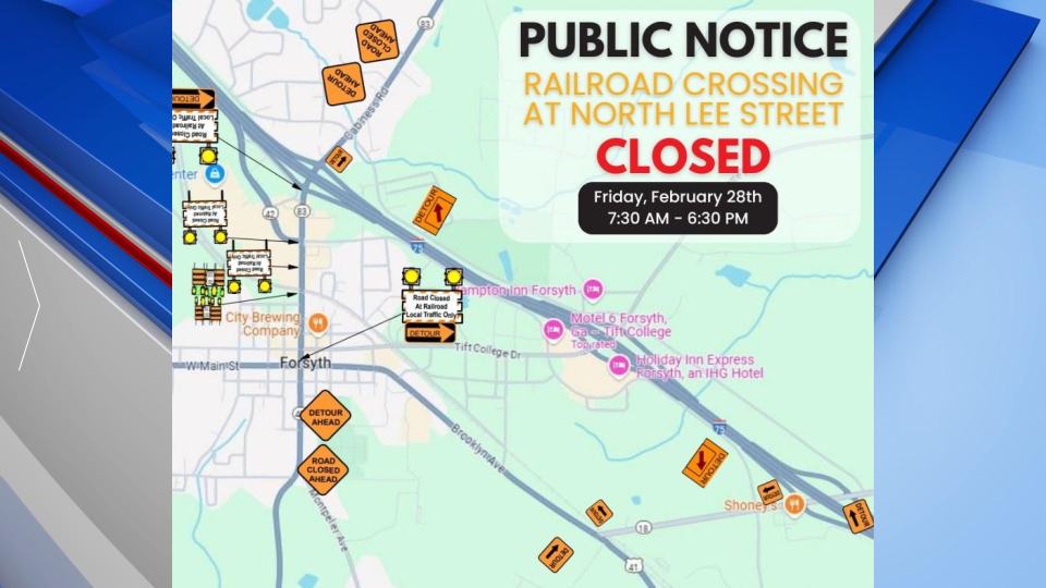 North Lee Street Closure Notice Map Gfx