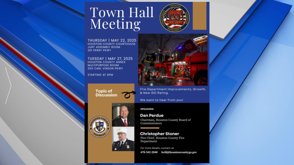 Houston County Fire Town Hall Flyer Gfx