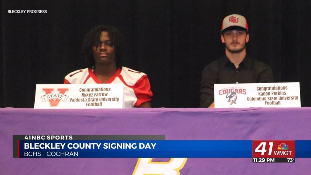 Two Bleckley County Football Players Signed On The Dotted Line At Bleckley County High School