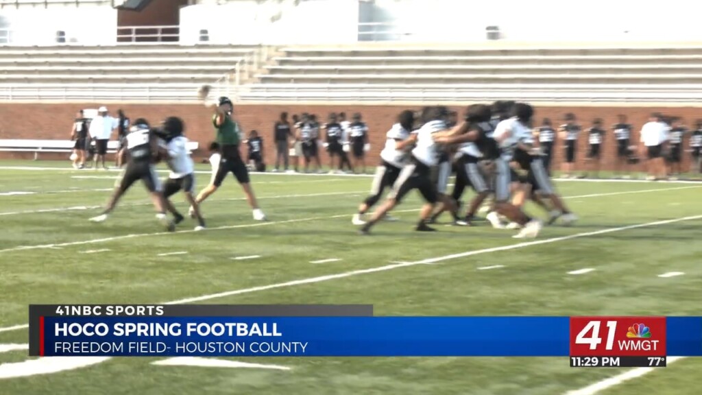 Houston County Bears Are Battling It Out Against Each Other On The Gridiron In Some Exciting Spring Football Action