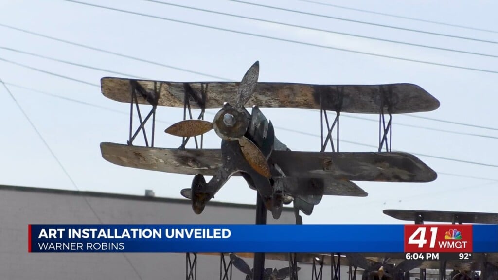 The City Of Warner Robins Unveiled An Art Piece Called “wings” At Commercial Circle