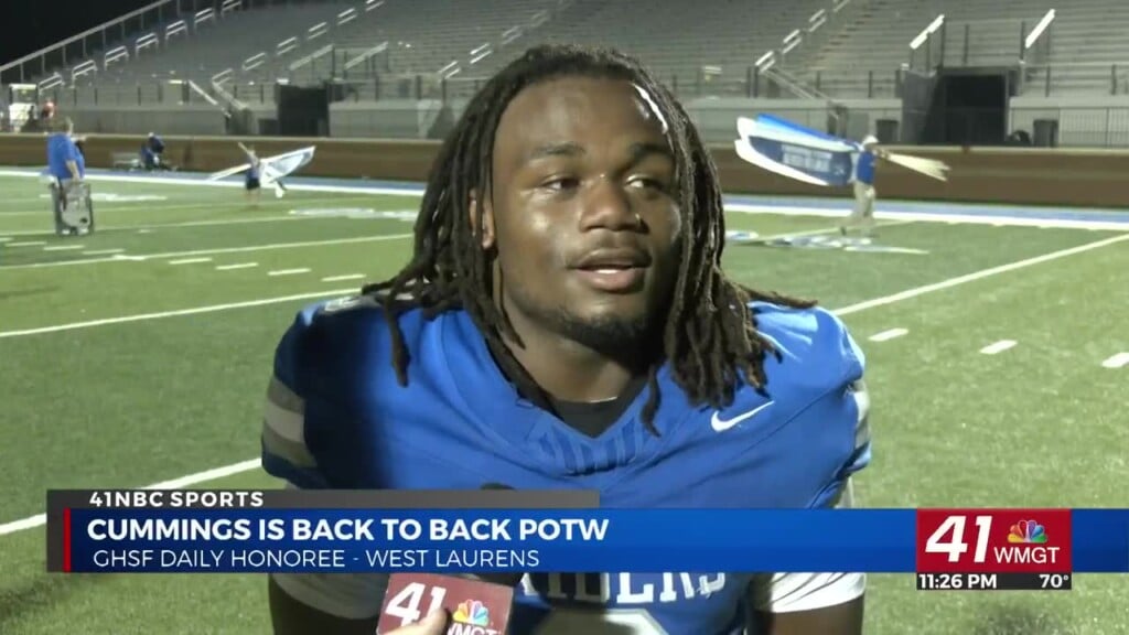 West Laurens Senior Back Ty Cummings Is Named Ghsf Daily State Player Of The Week After A Record Breaking Performance In Week Seven