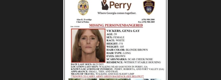 Endangered missing person alert issued for Genia Vickers in Perry ...