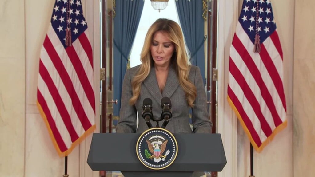 Melania Trump speaks at White House denying ties to Jeffrey Epstein