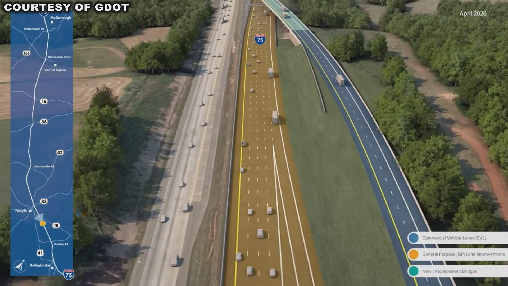 GDOT proposes truck-only lanes on I-75 between Monroe and Henry ...