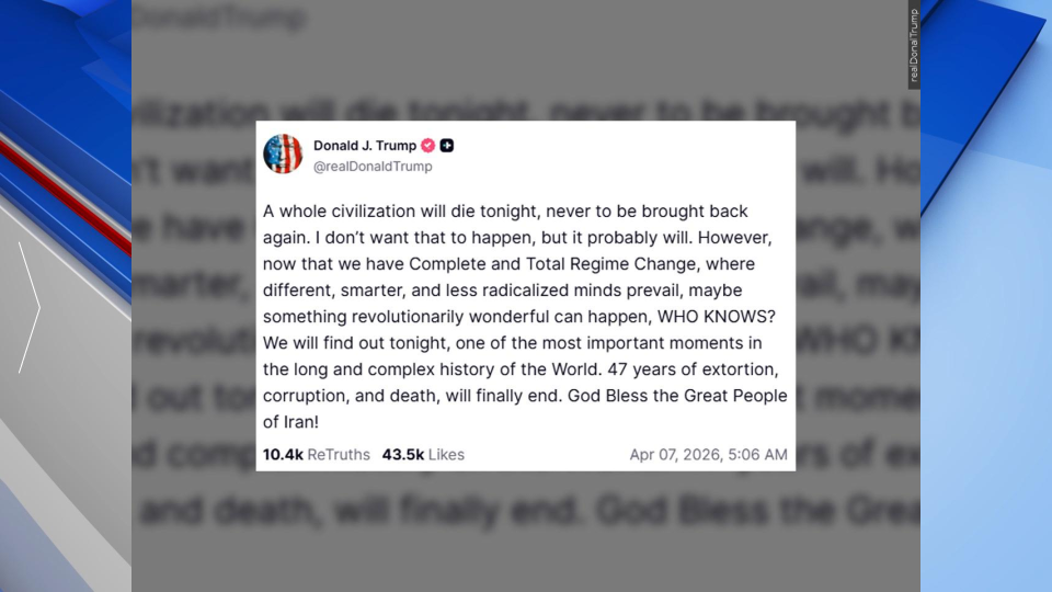 The Latest Trump Warns A Whole Civilization Will Die Tonight But Says Iran Could Still Capitulate